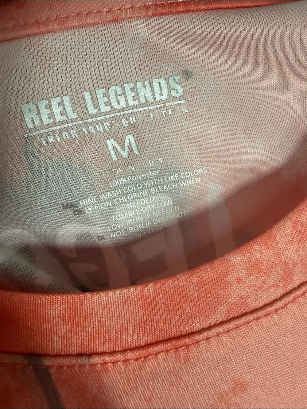 Reel Legends Coral Palm-Print Long Sleeve Tee